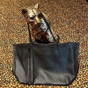 Vince Camuto tote handbag new black with gunmetal hardware
